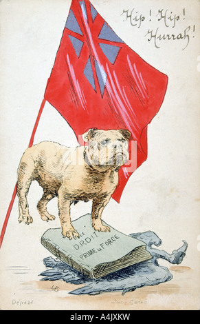 "Das Recht vor der Kraft', französische WWI Postkarten, 1914-1918. Artist: Unbekannt Stockfoto