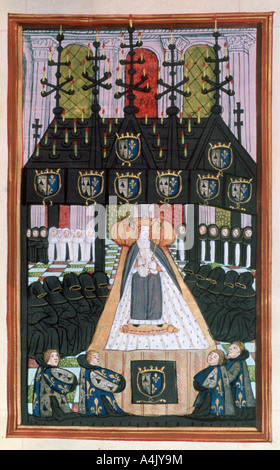 Beerdigung von Anne de Bretagne, Notre Dame, Paris, 1514, (16. Jahrhundert). Artist: Unbekannt Stockfoto