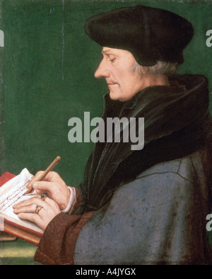 "Erasmus von Rotterdam", 1523. Künstler: Hans Holbein der Jüngere Stockfoto