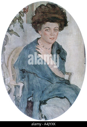 "Portrait von Yelena Oliv', 1909. Artist: Valentin Serov Stockfoto