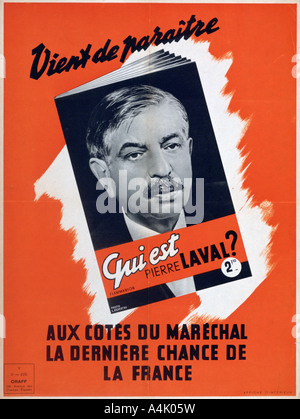 'Wer ist Pierre Laval?', Vichy Französisch Propaganda Poster, 1907-1909. Artist: Unbekannt Stockfoto