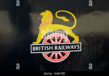 British Railways Motor heraldischen Logo auf eine standard-Tank-Dampfzug Stockfoto