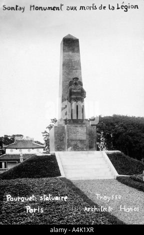 Französische Fremdenlegion Denkmal, Sontay, Vietnam, 20. Artist: Unbekannt Stockfoto