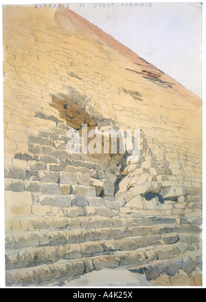 'Eingang der Großen Pyramide, Ägypten", 19. Künstler: Richard Phene Spiers Stockfoto