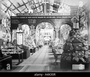 Mineralische Court of New South Wales, Centennial internationale Ausstellung, Australien, 1888. Künstler: O'Shamessy Stockfoto