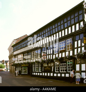 Cheshire Nantwich Crown Hotel elisabethanischen Galerie Stockfoto