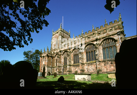 Cheshire Malpas Dorf-Pfarrkirche Stockfoto