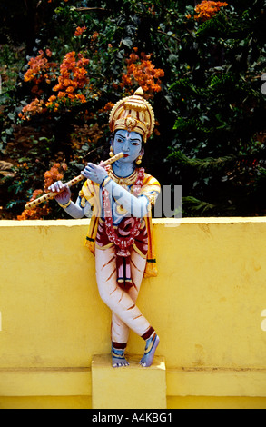 Medine Mauritius tamilische Hindu-Tempel für Zuckerrohr Arbeiter tantrischen de Maha Kali-Statue von Krishna Tookay Tempel Stockfoto