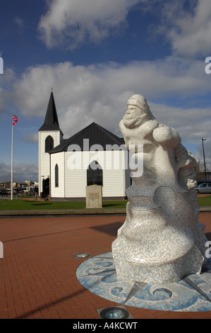 Norwegischen Seemanns Kirche, Bucht von Cardiff, Wales, UK, ein Kongress-Zentrum seit Sommer 2011 Stockfoto