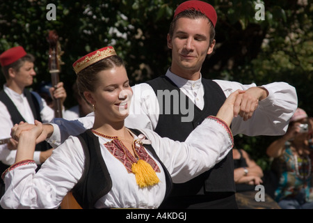 Traditionelle kroatische Tänzer in Cilipi Kroatien Dubrovnik cilipi Stockfoto