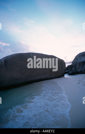 Seychellen, La Digue Island, Anse Source d ' Argent Stockfoto