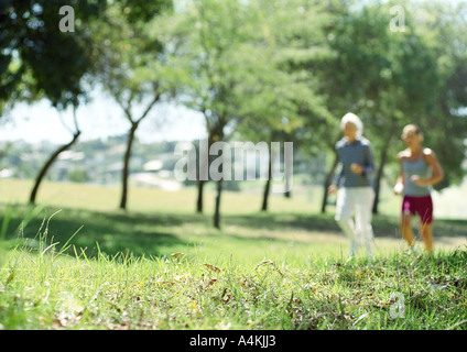 Älteres paar Joggen Stockfoto