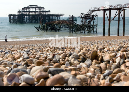 Verfallenen pier Brighton West Sussex England Großbritannien Stockfoto