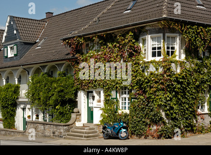 Erhalten industrielle Wohnsiedlung Margarethenhöhe, Essen, Nord-Rhein-Westfalen, Deutschland. Stockfoto