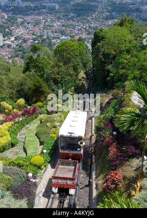 Die Seilbahn auf den Gipfel des Hügels Georgetown Penang Malaysia Stockfoto