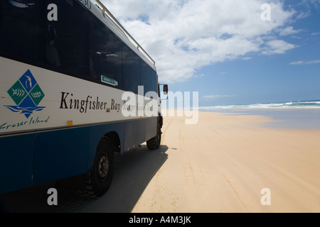 Strand-Autobahn - Fraser Island, Queensland, Australien Stockfoto