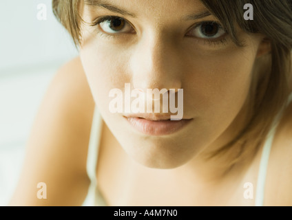 Junge Frau, Nahaufnahme, Porträt Stockfoto