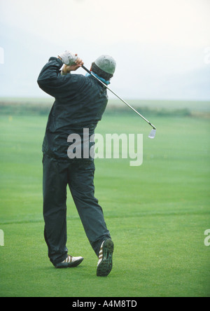 Golfspieler, schwingen Stockfoto