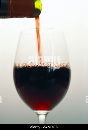 Glas Rotwein Stockfoto