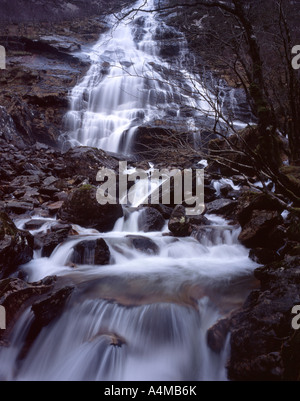 Steall Wasserfall, Glen Nevis, Fort William Stockfoto