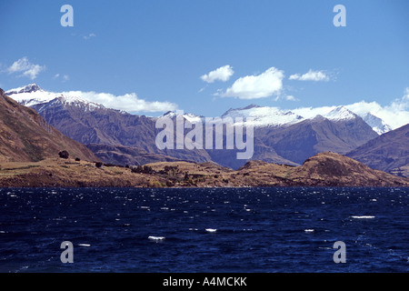 Blick auf Lake Wanaka auf der Südinsel Neuseelands. Stockfoto