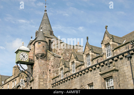 Uhrturm, alten Mautstelle, Canongate, Royal Mile, Edinburgh, Schottland Stockfoto