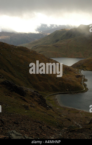 Blick vom auf halber Strecke bis snowdon Stockfoto