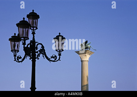 Italien Venedig eine der Spalten der San Marco befindet sich auf der Piazzetta San Marco Stockfoto