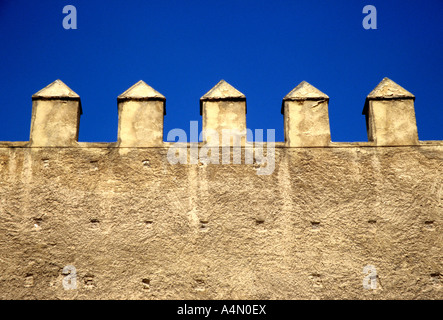 Nahaufnahme der Stadtmauer, Fes, Marokko Stockfoto