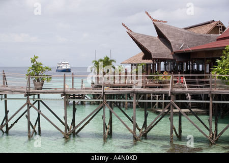 Malaysia Borneo Sabah Sipadan Kapalai Resort Stockfoto