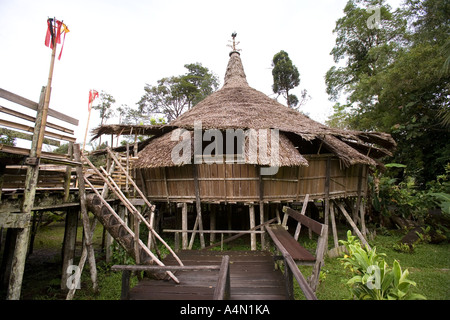 Malaysia Borneo Sarawak Cultural Village Bidayuh longhouse Stockfoto