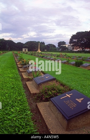 Thailand Kanchanaburi der Alliierten War Cemetery in der Nähe von Brücke am River Kwai Saphan Mae Nam Khwae Stockfoto