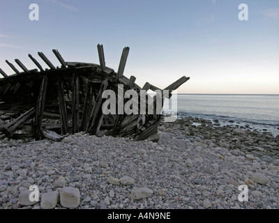 Wrack des Schiffes Swiks an der Küste des nördlichen Punkt der Insel Öland gestrandet 1926 auf der Fahrt von Deutschland nach Finnland Stockfoto