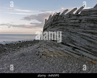 Wrack des Schiffes Swiks an der Küste des nördlichen Punkt der Insel Öland gestrandet 1926 auf der Fahrt von Deutschland nach Finnland Stockfoto