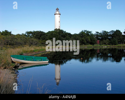 Olands Norra Udden Nordpunkt der Insel Öland mit Leuchtturm Lange Erik lange Erik Stockfoto