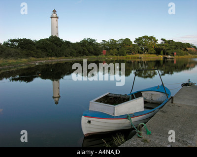 Olands Norra Udden Nordpunkt der Insel Öland mit Leuchtturm Lange Erik lange Erik Stockfoto