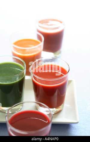 Obst und Gemüse-smoothies Stockfoto