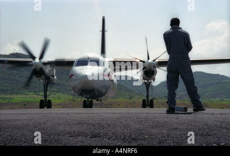 Äthiopien-Flugplatz in der Nähe von Äthiopien 1998 Stockfoto