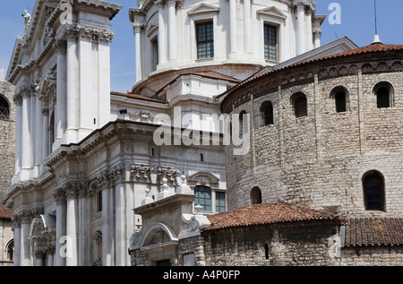 Alte und neue Kathedralen Brescia Lombardei-Italien Stockfoto