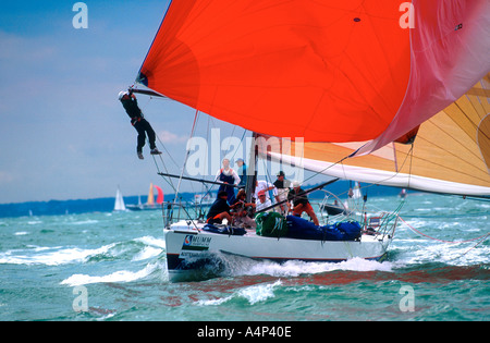 Admirals Cup internationale Yacht-Rennen Cowes Isle Of Wight England Stockfoto