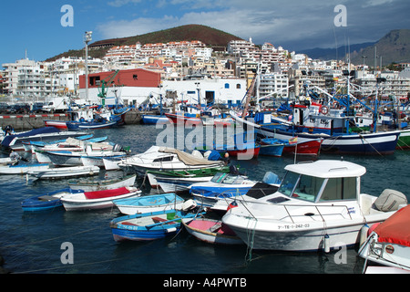 Los Cristianos Hafen Badeort im Süden von Teneriffa Kanaren Spanien Stockfoto