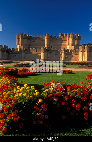 Coca Burg Castillo de Coca, Castillo, Mittelalter, Coca, Provinz Segovia, Kastilien und Leon, Spanien, Europa, Stockfoto