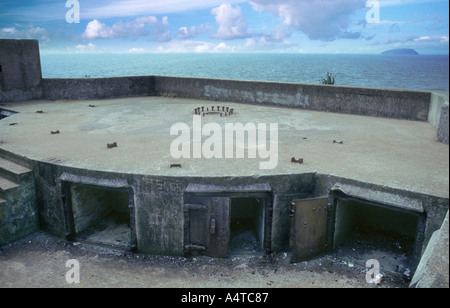 Geschütz Plattform an Brean unten Fort in der Nähe von Weston Super Mare Somerset Stockfoto