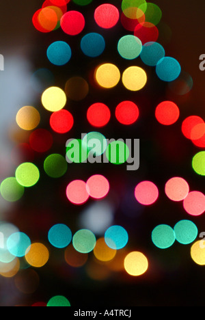 Aus Fokus Weihnachtsbaums Stockfoto