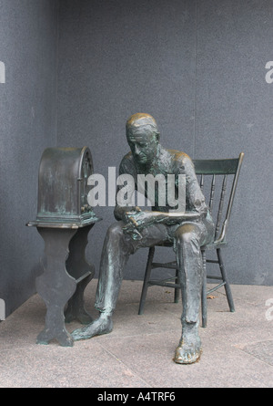 Statue am FDR Memorial Kamingespräch Stockfoto