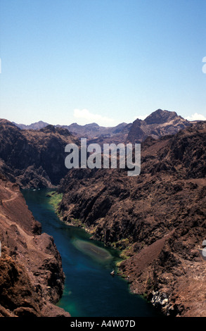 Der Colorado River betrachtet von den Hoover-Staudamm auf der Nevada - Arizona Grenze Stockfoto