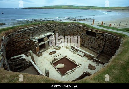 Neolithische Siedlung Skara Brae, Orkney Stockfoto