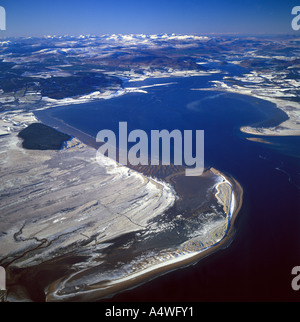 Dornoch Firth Schottland im Winter-Luftbild Stockfoto