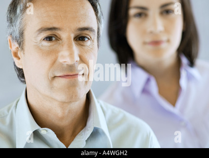 Unternehmer und Mitarbeiter, Porträt Stockfoto