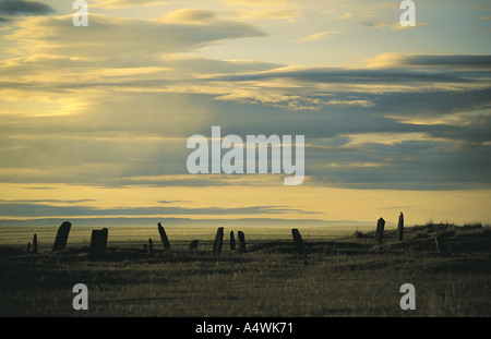 Steppen in Sibirien-Russland Stockfoto